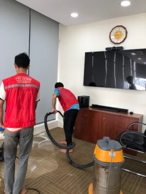 Dịch vụ giặt thảm ngân hàng