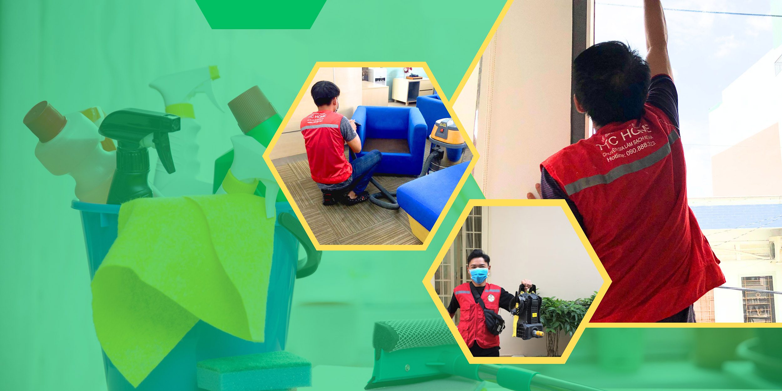 Dịch vụ vệ sinh công nghiệp ttc home banner