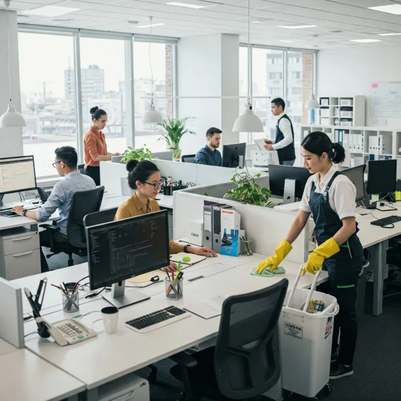 Don dep van phong theo gio 1 Dọn dẹp văn phòng theo giờ
