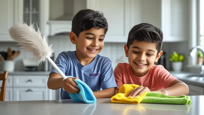 Vệ sinh nhà có trẻ nhỏ